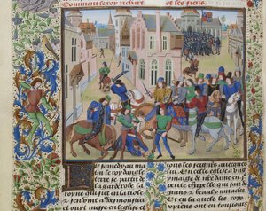 Der Tod von Wat Tyler, ca. 1470-1475 von Loyset Liedet