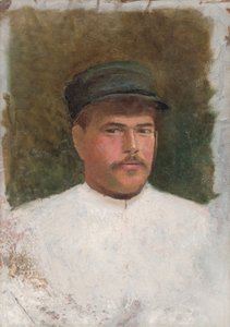 Studie eines Mannes mit Pelzmütze von Laszlo Mednyanszky