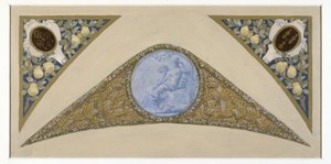 Skizze für die Festtreppe im Pariser Rathaus: Jungfrau, zwischen 1888 und 1898 von Luc Oliver Merson