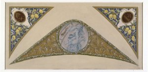 Skizze für die Festtreppe im Pariser Rathaus: Steinbock, zwischen 1888 und 1898 von Luc Oliver Merson