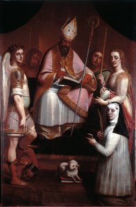 Der heilige Augustinus von Hippo mit Heiligen