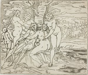 Venus trauert um den Tod von Adonis von Luca Cambiaso