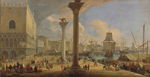 Der Molo mit dem Dogenpalast, um 1710