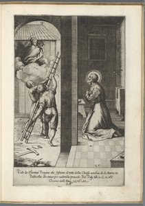 Filippo Neri sieht Maria das Dach der Santa Maria in Vallicella tragen von Luca Ciamberlano