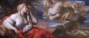 Hagar und Ismael in der Wüste, 17. oder frühes 18. Jahrhundert von Luca Giordano