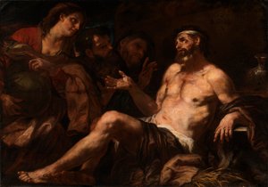 Hiob und seine Tröster, 17. Jahrhundert von Luca Giordano