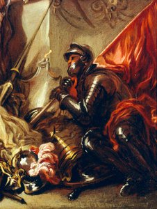 Soldat mit Banner (Detail) von Luca Giordano