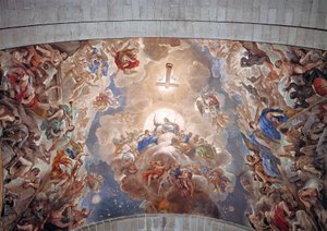 Die Auferstehung der Toten, Decke des Klosters von St. Lawrence von Escorial (San Lorenzo de Escorial), Spanien von Luca Giordano
