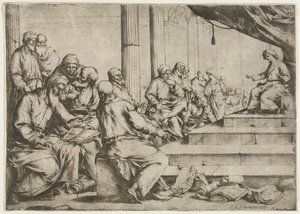 Der junge Christus lehrt im Tempel