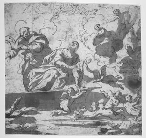 Die Überquerung des Nils auf der Flucht nach Ägypten von Luca Giordano