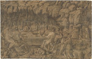 Das Bankett des Acheloüs von Luca Penni