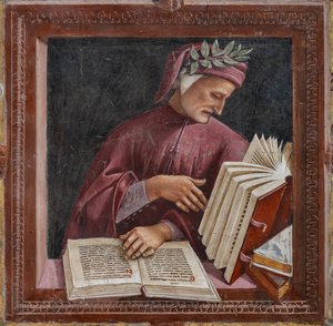 Dante liest seine Werke (Fresko)