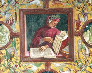 Porträt von Dante Alighieri, Kathedrale von Orvieto, Kapelle der Madonna di San Brizio, Umbrien