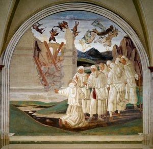 Leben des Heiligen Benedikt: „Wie Gott Florent bestraft“ von Luca Signorelli