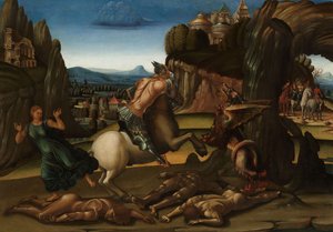 Sankt Georg und der Drache, ca. 1500 von Luca Signorelli