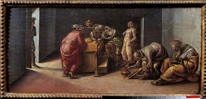 Die Geburt des Heiligen Johannes des Täufers (15. Jahrhundert) von Luca Signorelli
