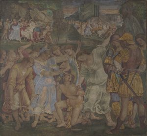 Der Triumph der Keuschheit: Liebe entwaffnet und gebunden Fresken aus dem Palazzo del Magnifico, Siena, 1509 von Luca Signorelli