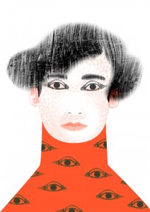 Surreale Frau mit Augen von Luca di Napoli