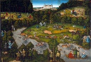 Jagd in der Nähe von Schloss Hartenfels