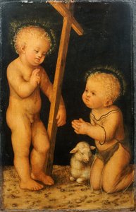 Das Christkind segnet den kleinen Johannes den Täufer von Lucas Cranach