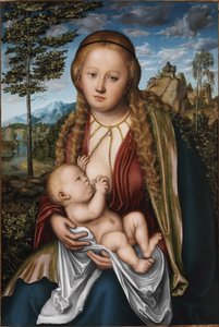 Die Jungfrau stillt das Kind von Lucas Cranach