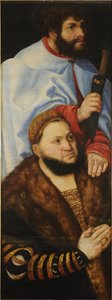 Altar der Jungfrau, oder sogenannter Fürstenaltar [linker Flügel] von Lucas Cranach the Elder