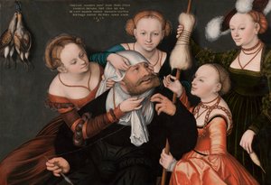 Herkules und Omphale von Lucas Cranach the Elder