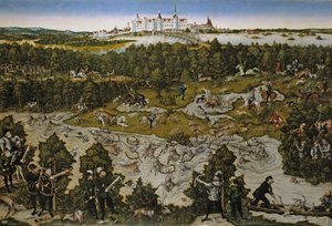 Jagd zu Ehren von Kaiser Ferdinand I. auf Schloss Torgau