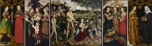 Lucas Cranach d.Ä. - Katharinenaltar (Dresden & London) von Lucas Cranach the Elder