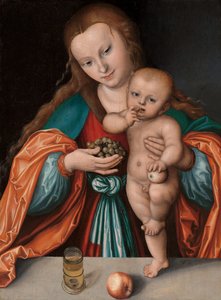 Madonna mit Kind, wahrscheinlich ca. 1535 oder später von Lucas Cranach the Elder