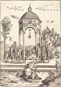 Marcus Curtius stürzt sich in den Abgrund von Lucas Cranach the Elder