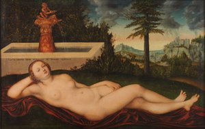 Liegende Flussnymphe am Brunnen von Lucas Cranach the Elder