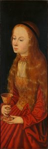 Heilige Barbara, frühes 16. Jahrhundert von Lucas Cranach the Elder