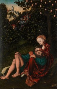 Samson und Delilah, ca. 1528-30 von Lucas Cranach the Elder