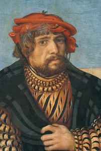 Selbstporträt in der Heiligen Familie, ca. 1510 von Lucas Cranach the Elder