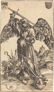 Der Erzengel Michael wiegt eine Seele von Lucas Cranach the Elder