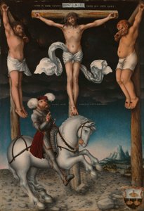 Die Kreuzigung mit dem bekehrten Zenturio von Lucas Cranach the Elder