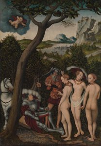 Das Urteil des Paris, ca. 1528 von Lucas Cranach the Elder