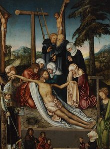 Die Beweinung Christi mit den Heiligen Wolfgang und Helena