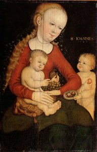 Jungfrau und Kind mit Johannes dem Täufer als Junge von Lucas Cranach the Elder