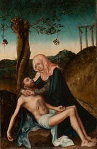 Pietà unter dem Kreuz