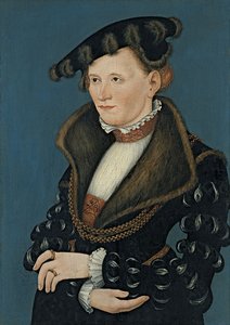 Porträt einer Frau, 1539 von Lucas Cranach the Younger