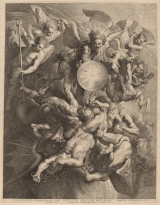 Der Sturz der rebellischen Engel von Lucas Emil Vorsterman after Sir Peter Paul Rubens