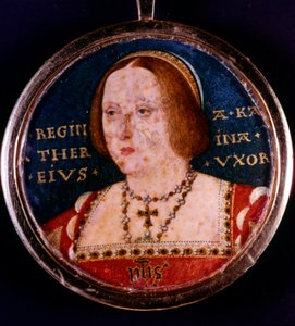 Katharina von Aragon, erste Frau von Heinrich VIII, um 1510-1533 von Lucas Horenbout