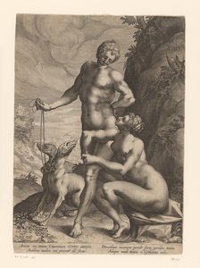 Venus und Adonis mit zwei Hunden