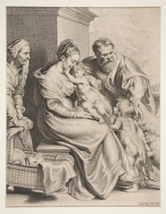 Heilige Familie mit St. Johannes von Lucas Vorsterman the Elder