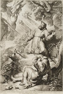 Der heilige Franziskus empfängt die Stigmata von Lucas Vorsterman the Elder
