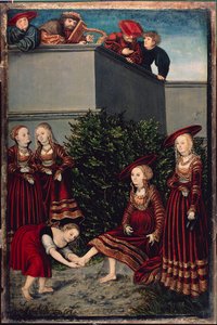 König David und Bathseba von Lucas the Elder Cranach