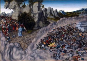 Der Durchzug durch das Rote Meer von Lucas the Elder Cranach