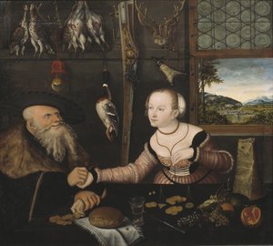 Das ungleiche Paar von Lucas the Elder Cranach